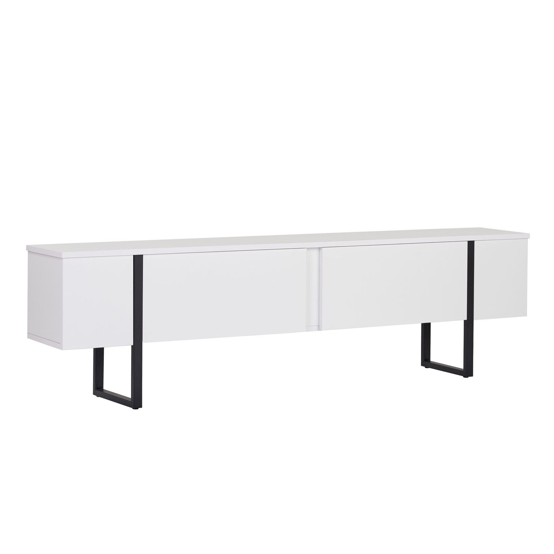 Nopira TV-benk 180 cm - Hvit og svart