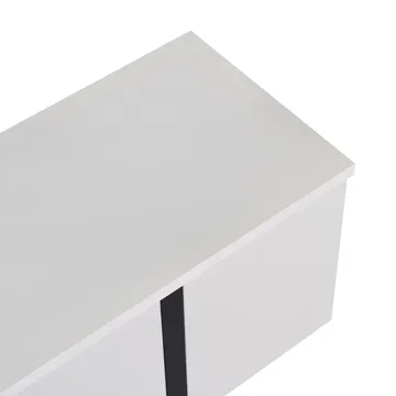 Nopira TV-benk 180 cm - Hvit og svart - Møbler - Mediamøbel & tv møbel - TV-benk & mediabenk