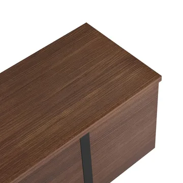 Nopira TV-benk 180 cm - Valnøtt og svart - Møbler - Mediamøbel & tv møbel - TV-benk & mediabenk