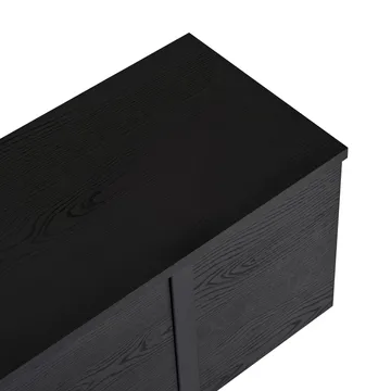 Nopira TV-benk 180 cm - Wood Black og Black - Møbler - Mediamøbel & tv møbel - TV-benk & mediabenk
