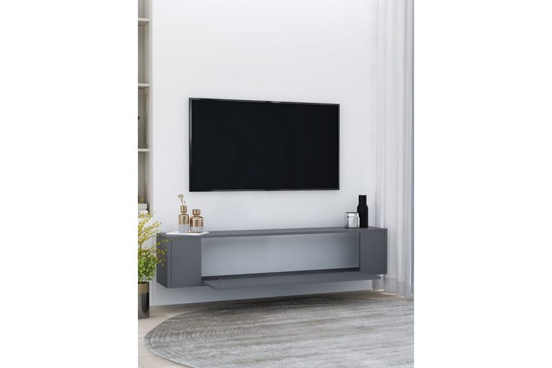 Noxen TV-benk 120x26 cm - Antrasitt - Møbler - Mediamøbel & tv møbel - Mediestativ & veggfeste
