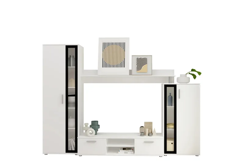 Olerum TV-møbelsett 256x40 cm, Hvit