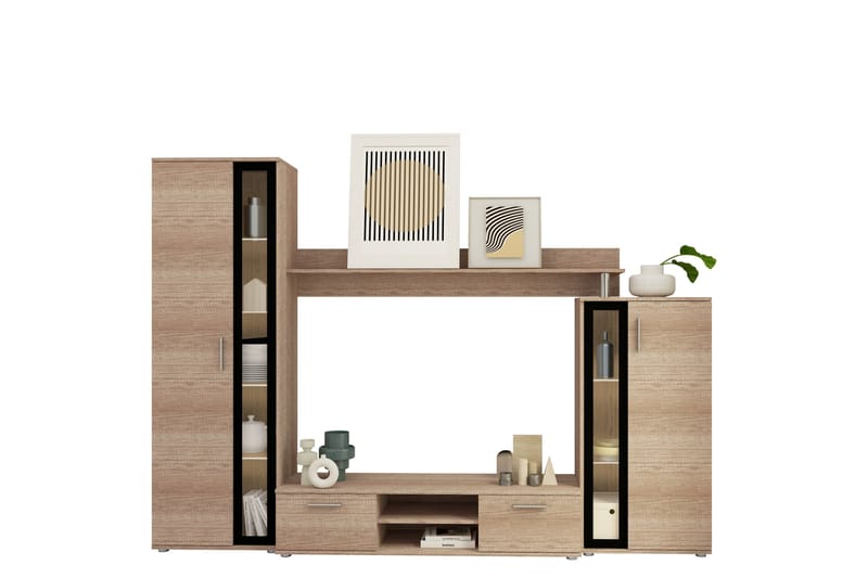 Olerum TV-møbelsett 256x40 cm - Natur - Møbler - Mediamøbel & tv møbel - TV-møbelsett