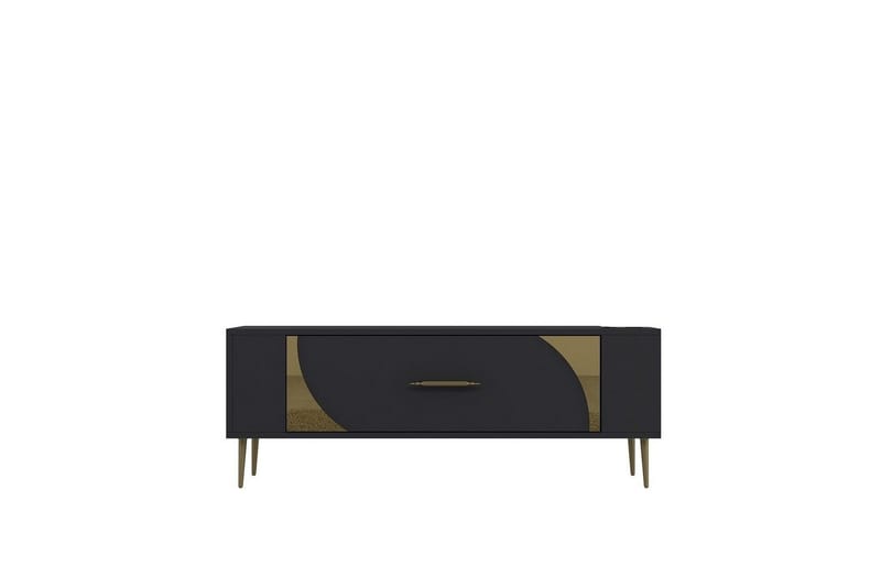 Olyra TV-benk 120 cm - Antrasitt/Gull - Møbler - Mediamøbel & tv møbel - TV-benk & mediabenk