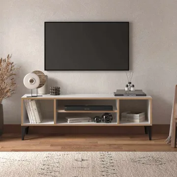 Olyros TV-benk 140 cm - Hvit - Møbler - Mediamøbel & tv møbel - TV-benk & mediabenk
