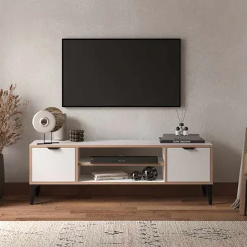 Olyros TV-benk 140 cm - Hvit - Møbler - Mediamøbel & tv møbel - TV-benk & mediabenk