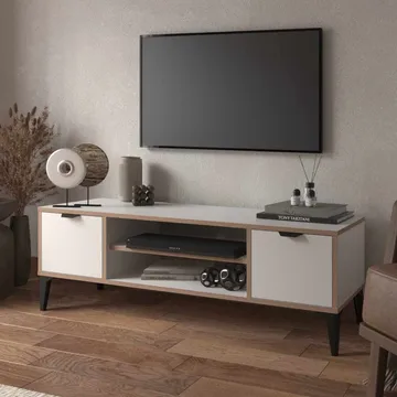 Olyros TV-benk 140 cm - Hvit - Møbler - Mediamøbel & tv møbel - TV-benk & mediabenk