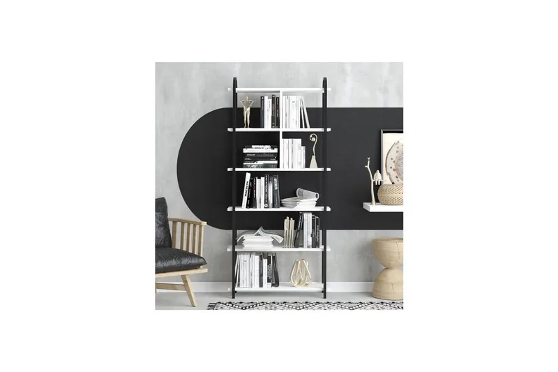 Orvric Bokhylle 78 cm - Sort/Hvit - Oppbevaring - Hyller - Bokhylle