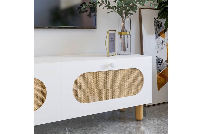 Ossin TV-benk 180 cm - Hvit - Møbler - Mediamøbel & tv møbel - TV-benk & mediabenk