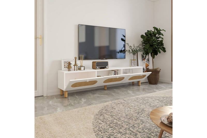 Ossin TV-benk 180 cm - Hvit - Møbler - Mediamøbel & tv møbel - TV-benk & mediabenk