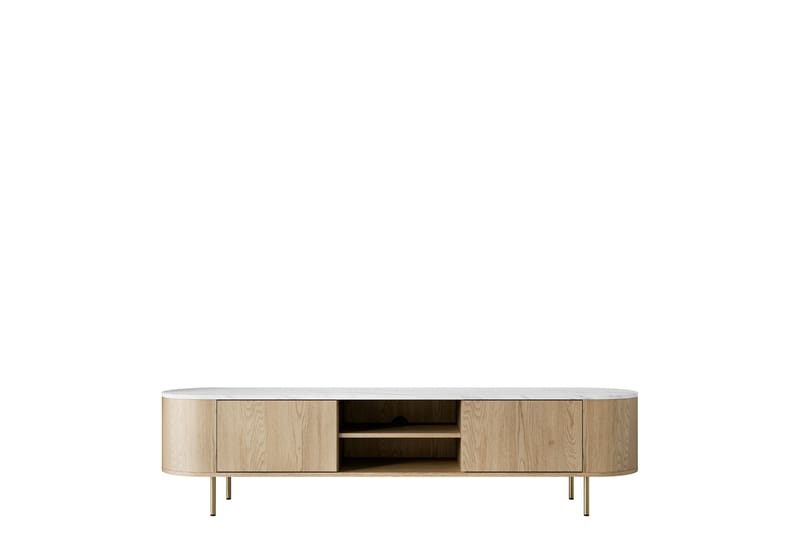 Pantego Tv-Benk 184x40 cm - Hvit - Møbler - Mediamøbel & tv møbel - TV-benk & mediabenk
