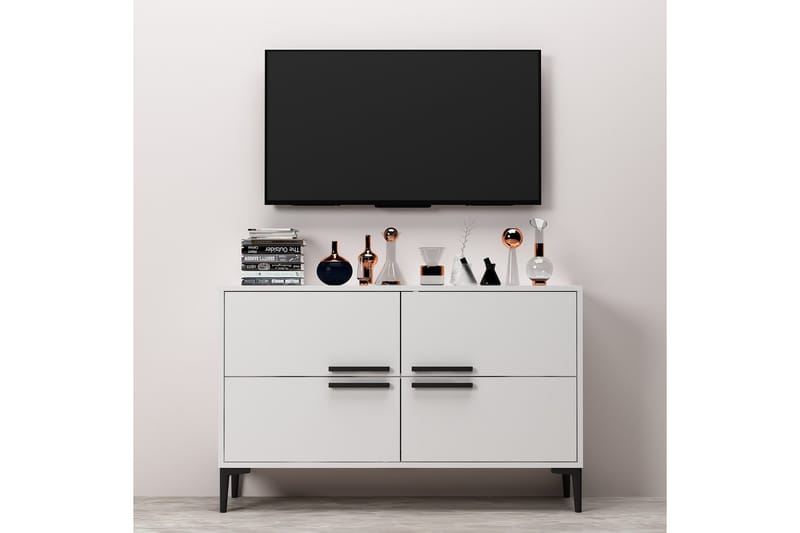 Patro TV-benk 120 cm - Hvit - Møbler - Mediamøbel & tv møbel - TV-benk & mediabenk