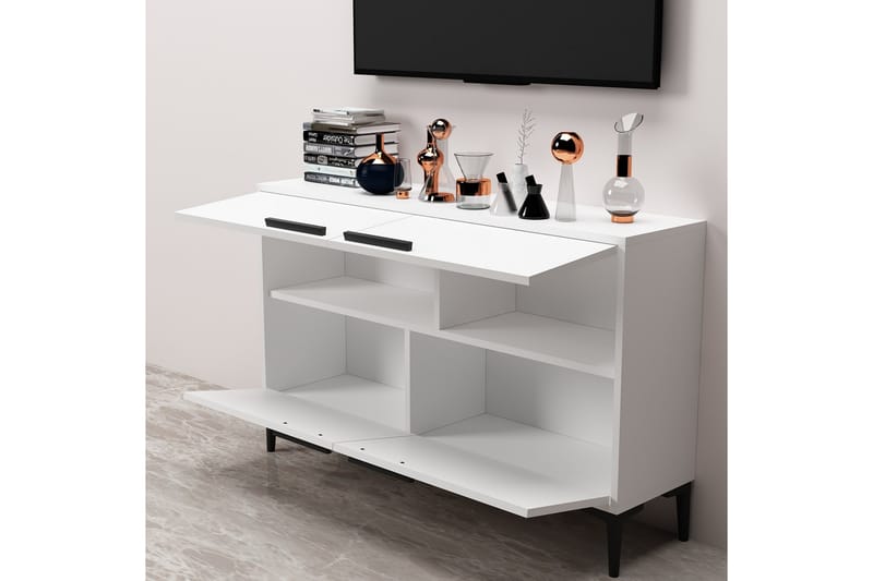 Patro TV-benk 120 cm - Hvit - Møbler - Mediamøbel & tv møbel - TV-benk & mediabenk