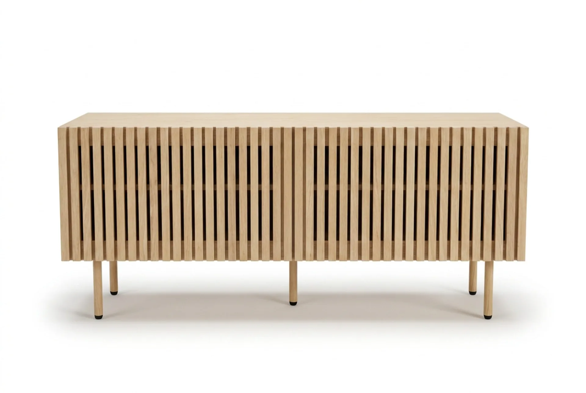 Peyra Ribbet TV-benk 120 cm - Eik