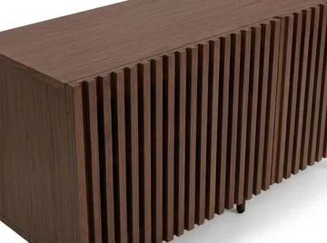 Peyra Ribbet TV-benk 120 cm - Valnøtt - Møbler - Mediamøbel & tv møbel - TV-benk & mediabenk