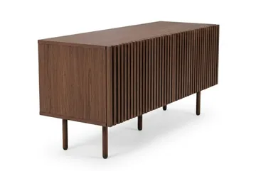 Peyra Ribbet TV-benk 120 cm - Valnøtt - Møbler - Mediamøbel & tv møbel - TV-benk & mediabenk