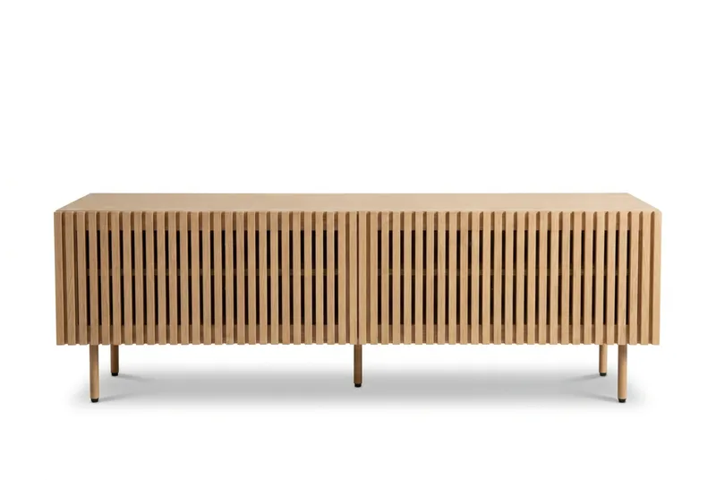 Peyra Ribbet TV-benk 160 cm, Eik