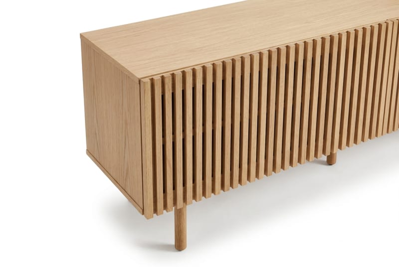 Peyra Ribbet TV-benk 160 cm - Natur - Møbler - Mediamøbel & tv møbel - TV-benk & mediabenk