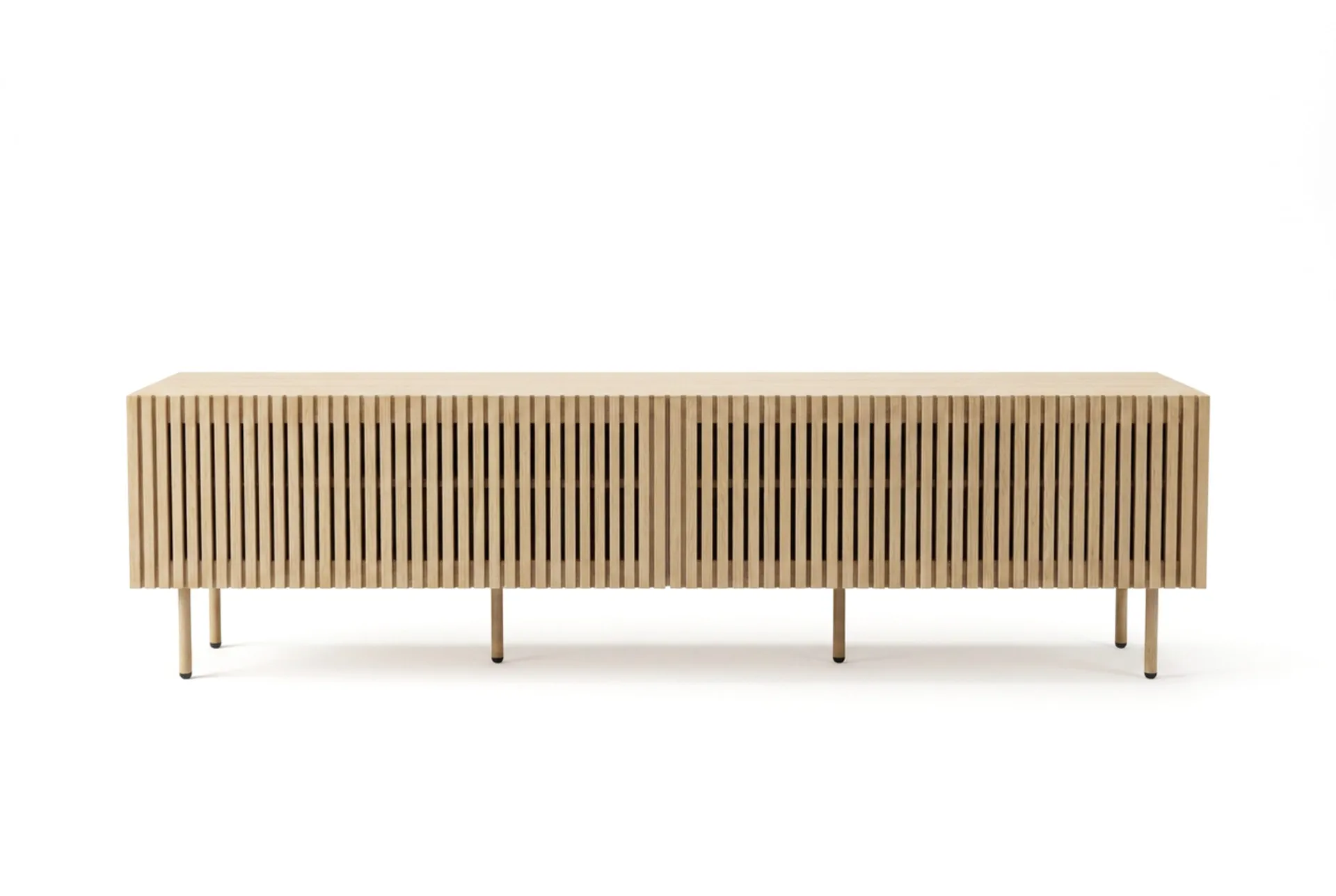 Peyra Ribbet TV-benk 200 cm - Eik