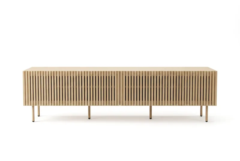 Peyra Ribbet TV-benk 200 cm, Eik
