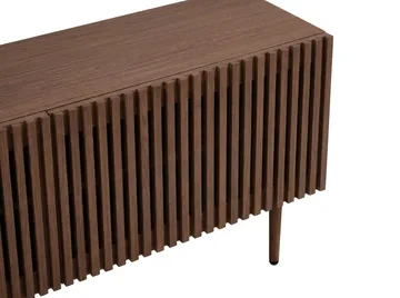 Peyra Ribbet TV-benk 200 cm - Valnøtt - Møbler - Mediamøbel & tv møbel - TV-benk & mediabenk