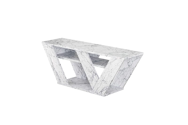 Pipralla TV-benk 110 cm - Hvit Marmor - Møbler - Mediamøbel & tv møbel - TV-benk & mediabenk