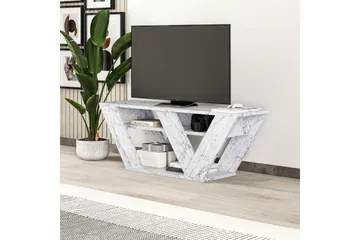 Pipralla TV-benk 110 cm - Hvit Marmor - Møbler - Mediamøbel & tv møbel - TV-benk & mediabenk