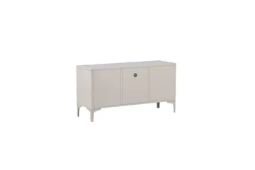 Piring Gulvstående TV-benk 120 cm med Oppbevaring i Metall - Beige - Møbler - Mediamøbel & tv møbel - TV-benk & mediabenk