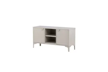 Piring Gulvstående TV-benk 120 cm med Oppbevaring i Metall - Beige - Møbler - Mediamøbel & tv møbel - TV-benk & mediabenk