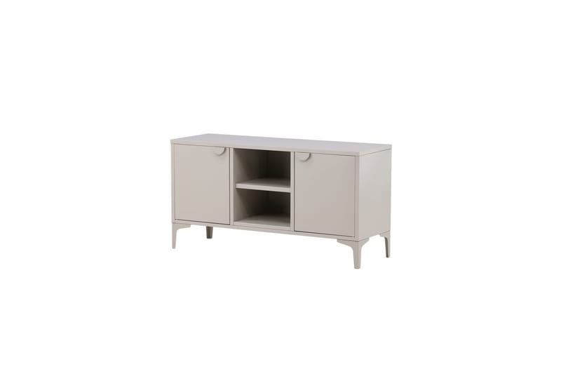 Piring Gulvstående TV-benk 120 cm med Oppbevaring i Metall - Beige - Møbler - Mediamøbel & tv møbel - TV-benk & mediabenk