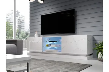 Qiu TV-benk 200 cm - Hvit - Møbler - Mediamøbel & tv møbel - TV-benk & mediabenk