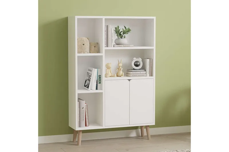 Quorana Bokhylle 25 cm - Hvit - Oppbevaring - Hyller - Bokhylle