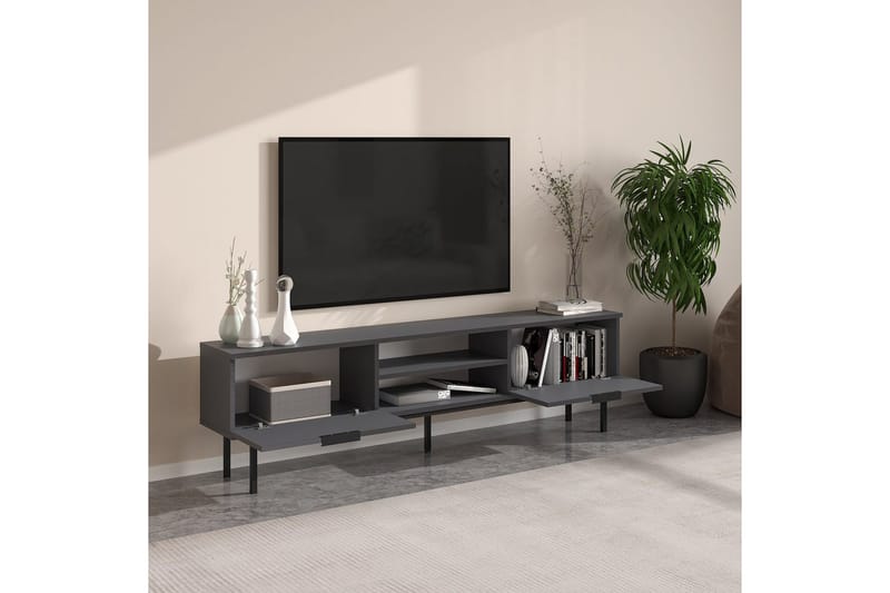 Ranjit TV-benk 180 cm - Antrasitt - Møbler - Mediamøbel & tv møbel - TV-benk & mediabenk