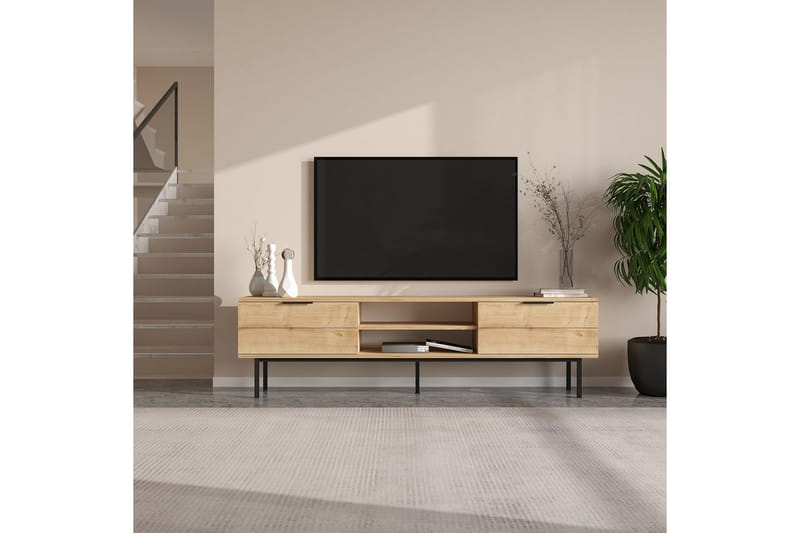 Ranjit TV-benk 180 cm - Natur - Møbler - Mediamøbel & tv møbel - TV-benk & mediabenk