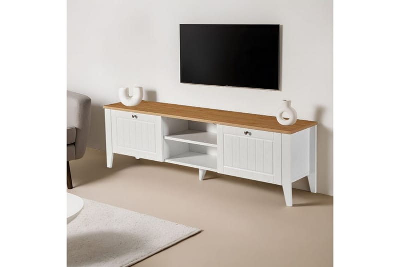 Ranko TV-benk 160 cm - Hvit - Møbler - Mediamøbel & tv møbel - TV-benk & mediabenk