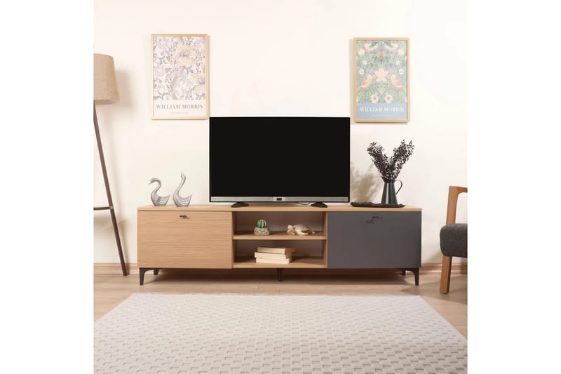 Ranko TV-benk 180 cm - Antrasitt - Møbler - Mediamøbel & tv møbel - TV-benk & mediabenk
