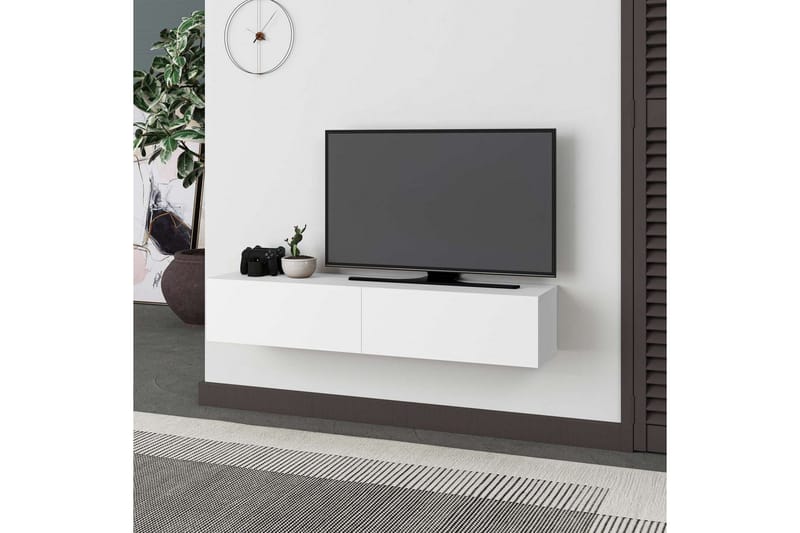 Rasab TV-benk 135 cm - Hvit - Møbler - Mediamøbel & tv møbel - TV-benk & mediabenk