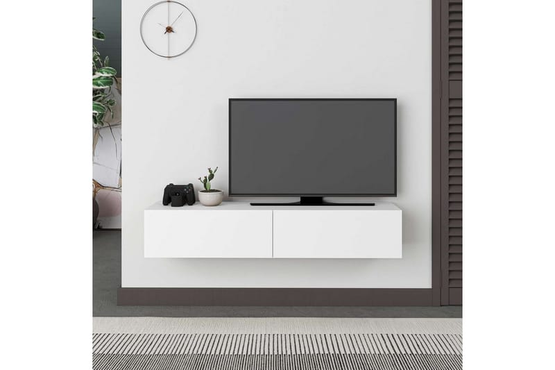 Rasab TV-benk 135 cm - Hvit - Møbler - Mediamøbel & tv møbel - TV-benk & mediabenk