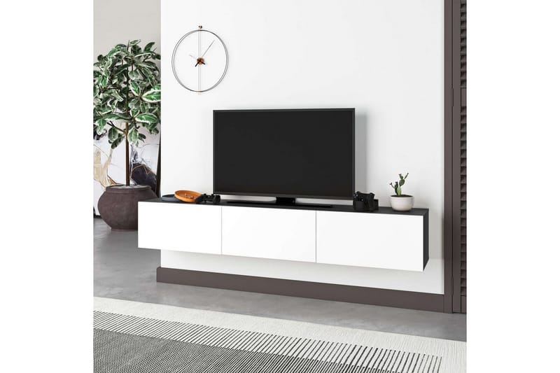 Rasab TV-benk 180 cm - Grafittgrå/Hvit - Møbler - Mediamøbel & tv møbel - TV-benk & mediabenk