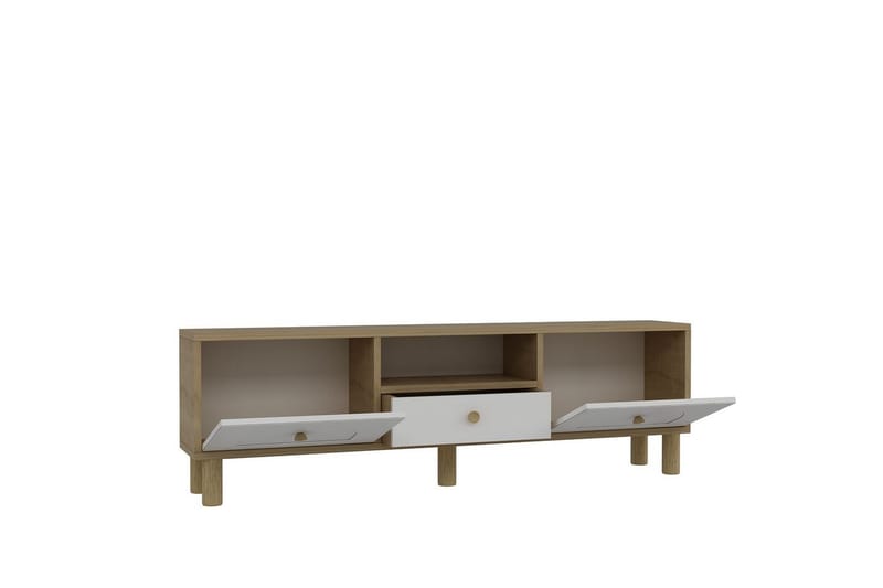 Rion TV-benk 140 cm - Hvit - Møbler - Mediamøbel & tv møbel - TV-benk & mediabenk