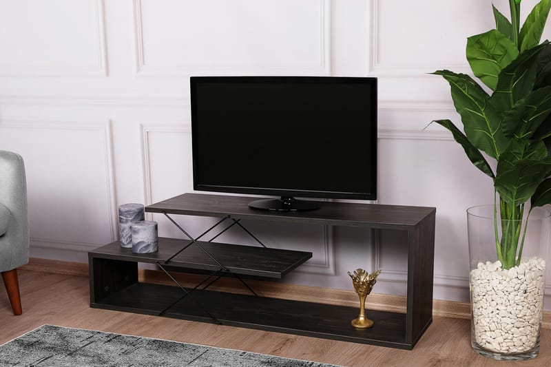 Riyana Tv-benk 120 cm - Mørkebrun - TV-benk & mediabenk