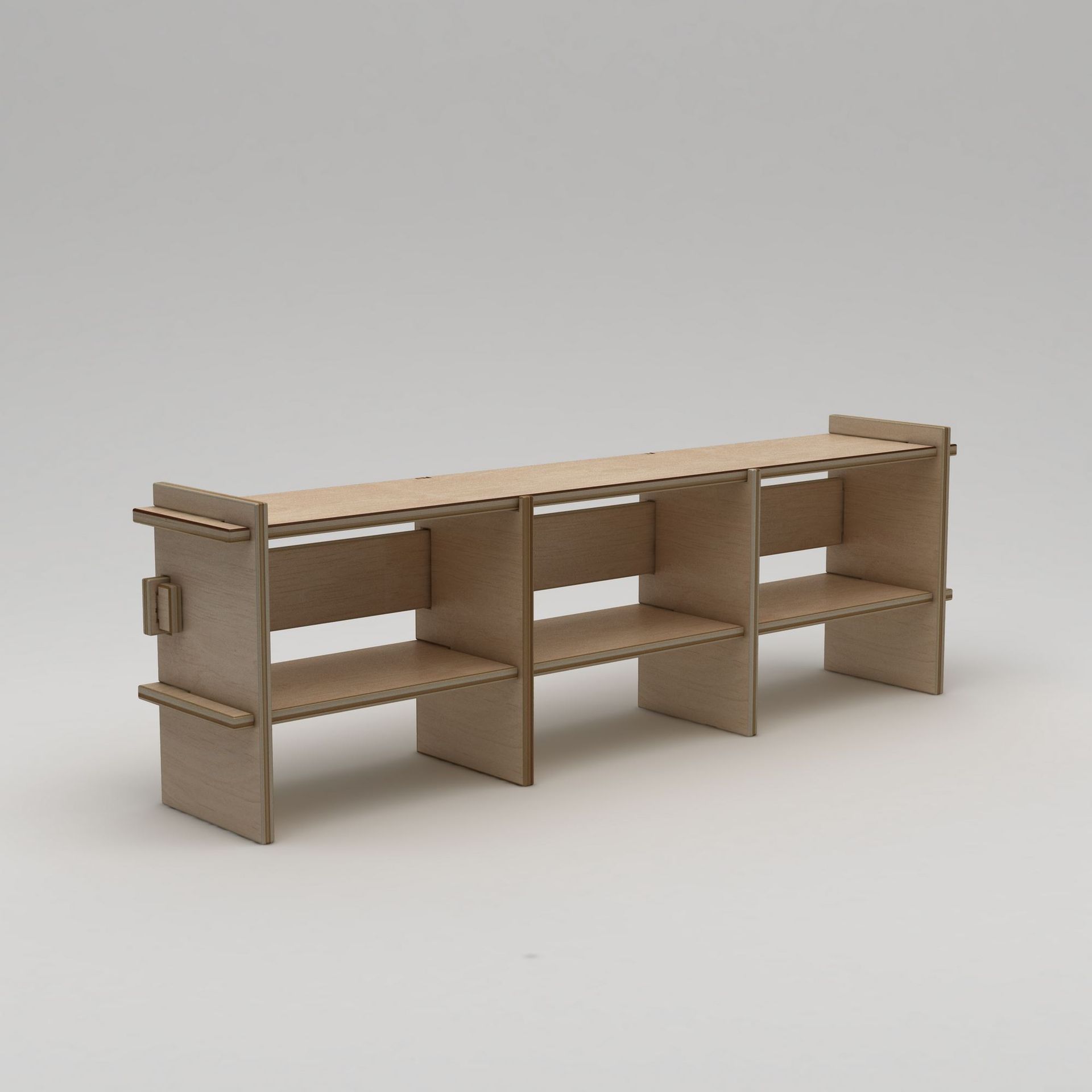 Ropira TV-benk 220 cm - Naturlig tre