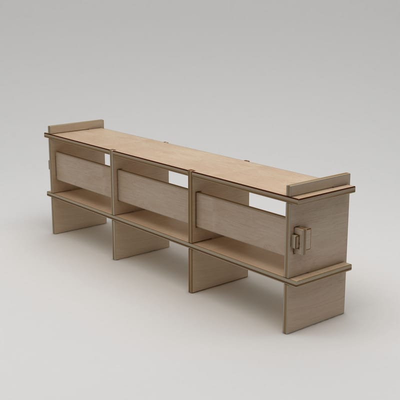 Ropira TV-benk 220 cm - Naturlig tre - Møbler - Mediamøbel & tv møbel - Mediestativ & veggfeste