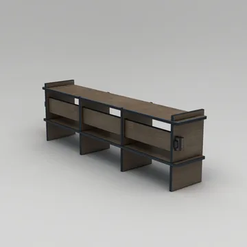 Ropira TV-benk 220 cm - Valnøtt - Møbler - Mediamøbel & tv møbel - TV-benk & mediabenk