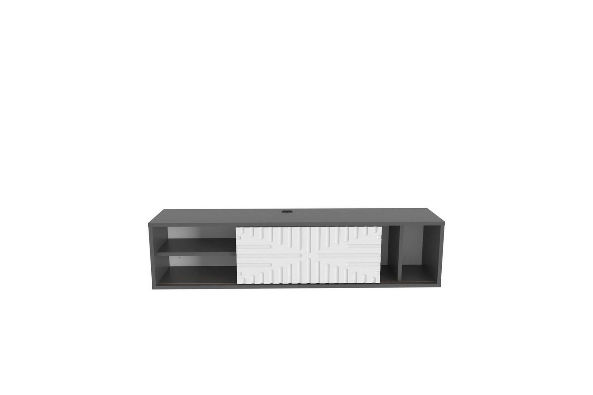 Saller TV-benk 140 cm - Antrasitt/Hvit
