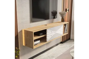 Saller TV-benk 140 cm - Eik/Hvit - Møbler - Mediamøbel & tv møbel - TV-benk & mediabenk