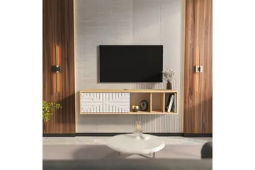 Saller TV-benk 140 cm - Eik/Hvit - Møbler - Mediamøbel & tv møbel - TV-benk & mediabenk