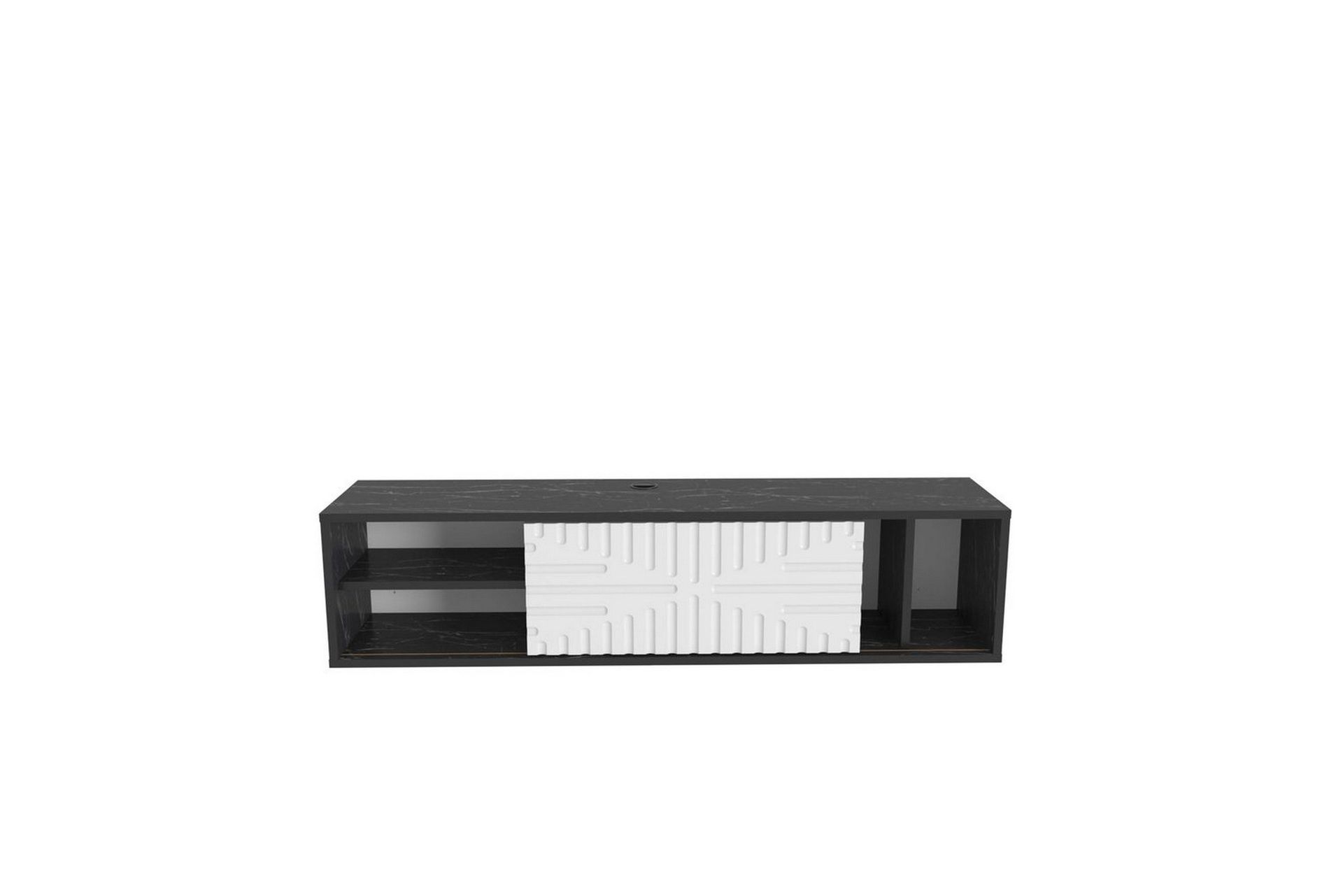 Saller TV-benk 140 cm - Sort/Hvit