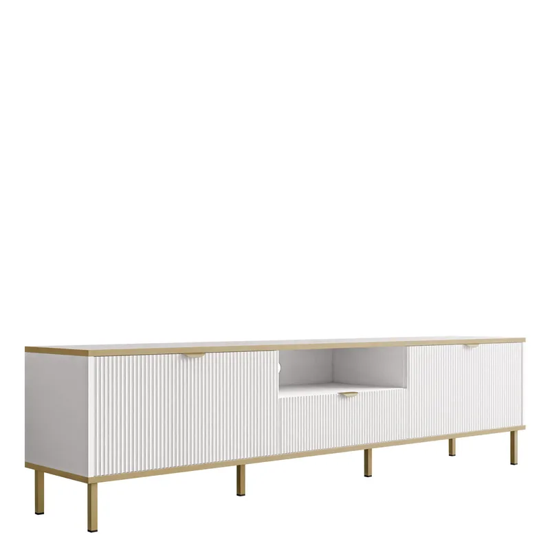 Salmor TV-benk 181 cm, Hvit