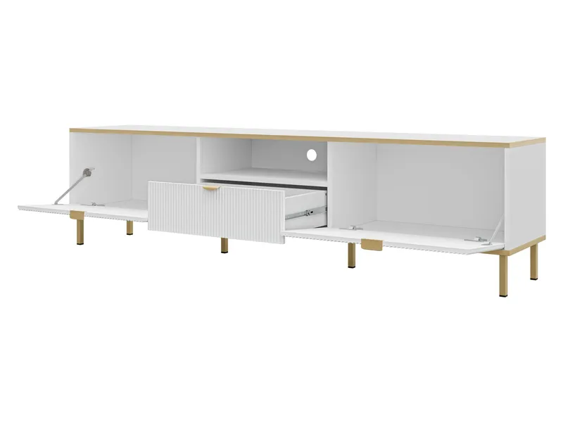 Salmor TV-benk 181 cm - Hvit - Møbler - Mediamøbel & tv møbel - TV-benk & mediabenk